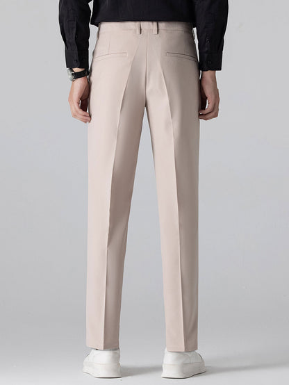 Rhombus Textured Zip Up Knitted Polo Shirt & Slim Fit Tapered Trousers